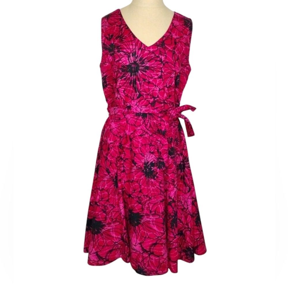 Floral Pink and Black Dress size 10